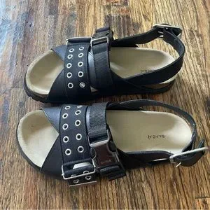 Sacai | Shoes | Apc X Sacai Black Leather Jules Sandals | Poshmark